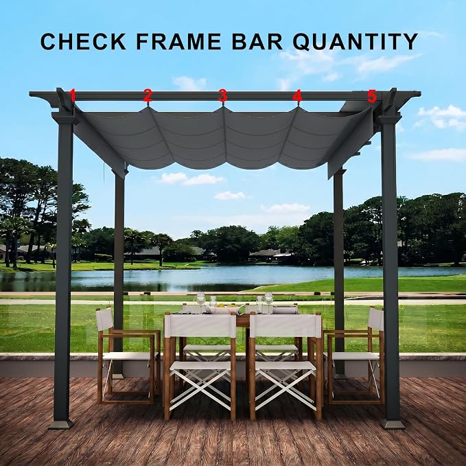 Pergola Shade Cover Replacement Canopy Top Compatible - Image 4
