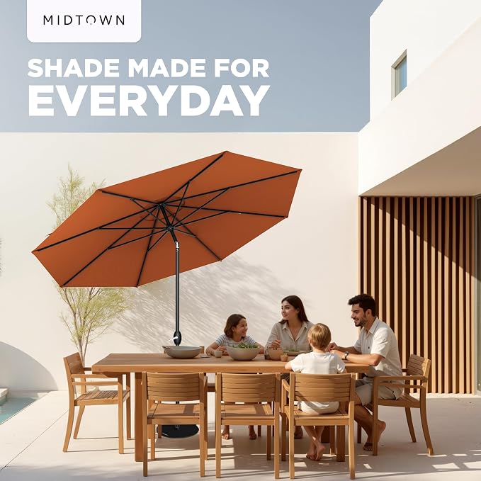 Midtown Umbrellas 10-Year-No-Fade - 8 Ft - UV Proof Dark Orange Polyester - Image 7