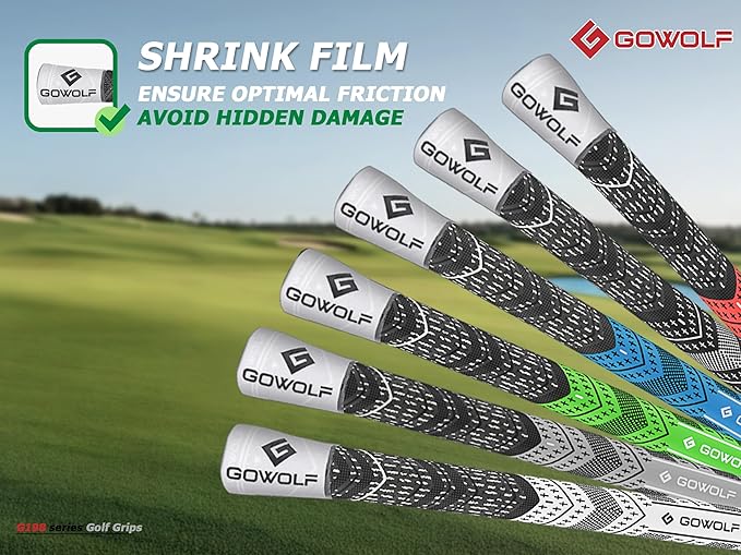 Gowolf Golf Grip Cord Rubber Multi-compound Golf Driver Irons Club Choose 13 Grips with 15pcs Tapes Or Full Kit choose one