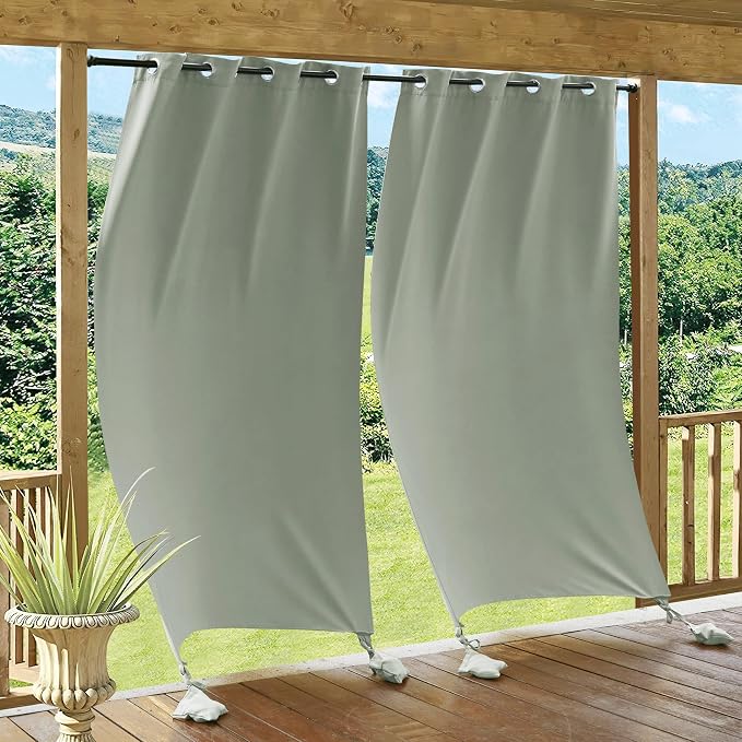 RYB HOME Outdoor Curtains for Patio Waterproof, Windproof by RYBHOME