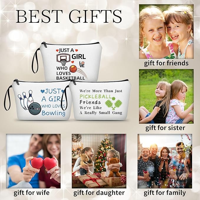 Bowling Accessories,Bowling Party Favors,Birthday Gift for Women,Bowling Cosmetic Makeup Bag,Woman Gifts for Birthday,Gifts for Teen Girls,Sister Birthday Gifts,Christmas