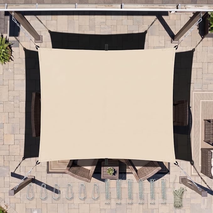 USA Based, Premium Outdoor Sun Sail Shade – UV Protection Canopy by Unknown