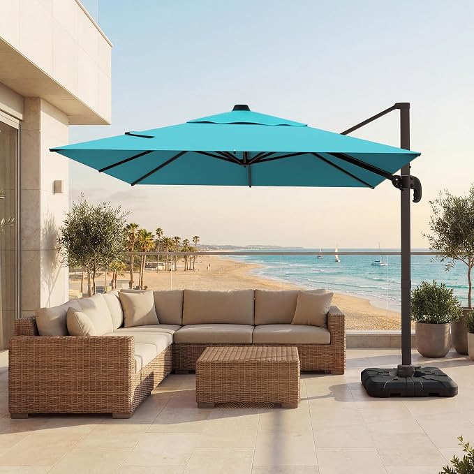 10x10 FT Patio Cantilever Umbrella by VEGOND