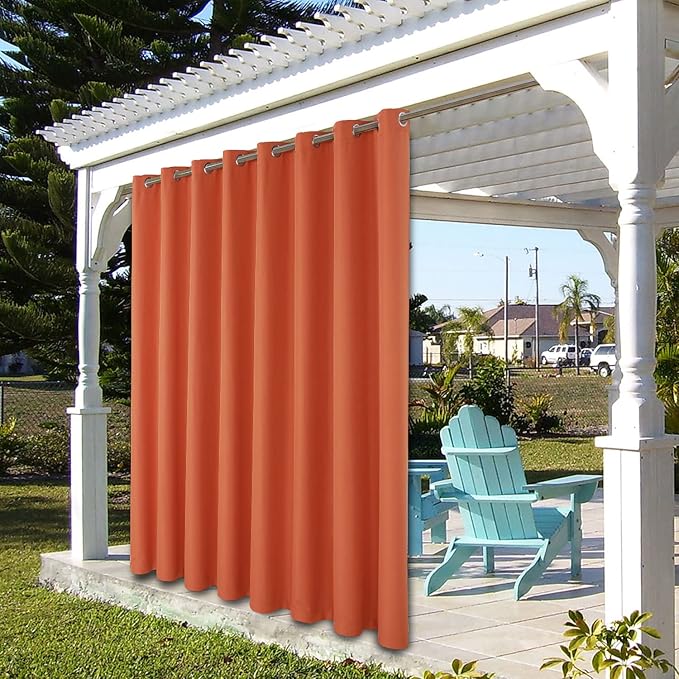 BONZER Outdoor Curtains for Patio Waterproof Thick Privacy | Wide Grommet Light - Image 7