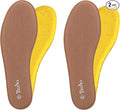 2 Pair -Shoe Inserts for Mens Memory Foam Insoles,Replacement Insoles for Work Boots Running Shoes, Cushion Shock Absorbing for Foot Pain Relief, Comfort Breathable Inner Soles Brown 44EU,US11