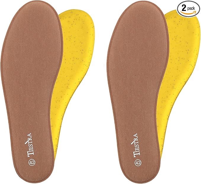 2 Pair -Shoe Inserts for Mens Memory Foam Insoles,Replacement Insoles for Work Boots Running Shoes, Cushion Shock Absorbing for Foot Pain Relief, Comfort Breathable Inner Soles Brown 45EU,US12