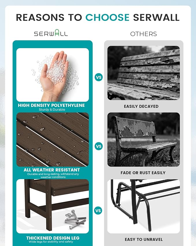SERWALL HDPE Outdoor Bench - Image 9