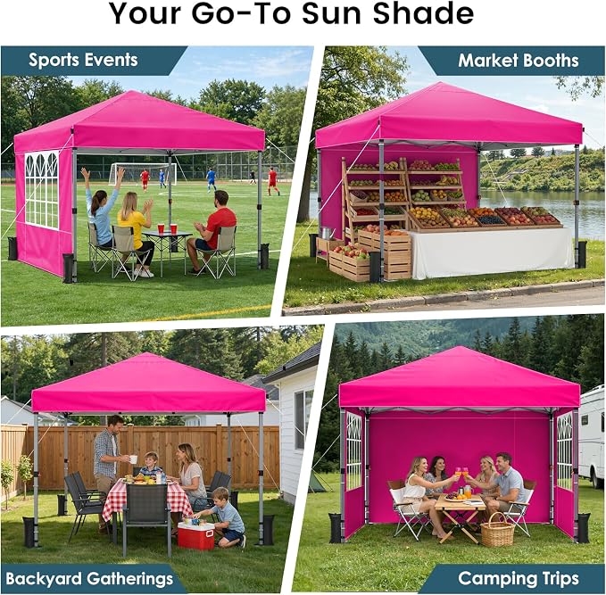 Raynesys 10x10ft Pop Up Canopy Tent - Image 7