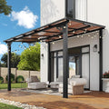 Aoxun 8’x10’ Gazebo with Light, Gazebo Pergola with Sloped Roof, Wall Mounted by Aoxun