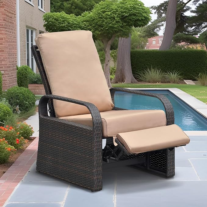 Outdoor Wicker Recliner Chair by ATRARTTOREAL