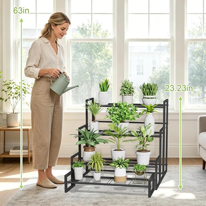 VyGrow Plant Stand, 4 Tier Stackable Tiered Plant Stand, Scalable Heavy Duty - Image 7