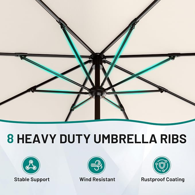 12 FT Patio Umbrella for Outdoor, Outdoor Table Umbrella - Image 3