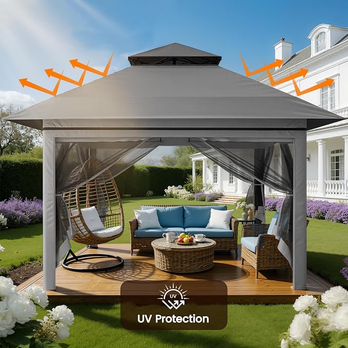 Driftalia 13x13 Pop Up Gazebo for Patio, Deck - Image 5
