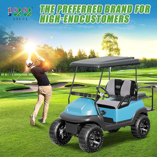 10L0L Golf Cart Seat Covers Universal for Yamaha G29 Drive2 Club Car DS Precedent Tempo Standard Front Seats, Breathable Mesh Bench Seat Cover, No Drilling Seat Cushion - All-Season Comfort