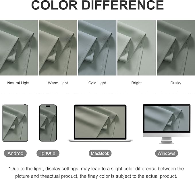 RYB HOME Outdoor Curtains for Patio Deck, Waterproof & Block Sunlight | Thermal - Image 9