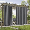 RYB HOME Extra Wide Outdoor Curtains 2 Panels or Patio Waterproof | Blackout by RYBHOME