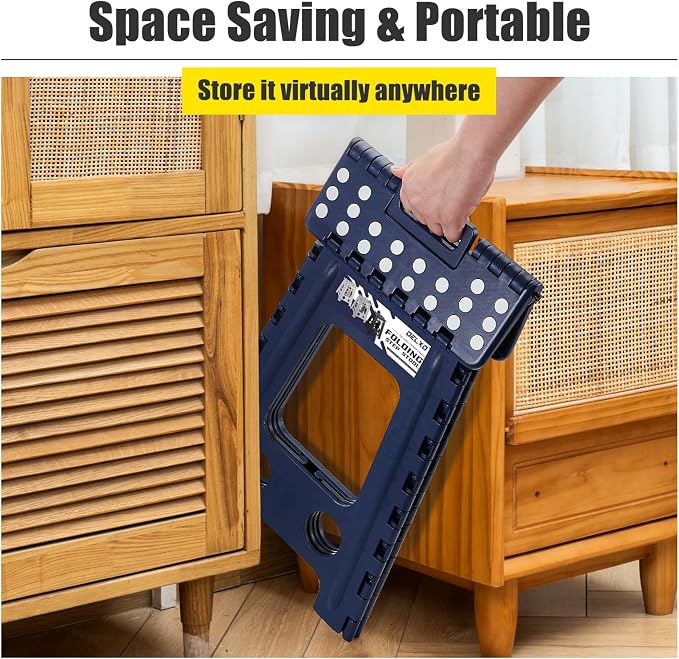 Delxo 17.5 Inch Folding Step Stool, Foldable Step Stool - Image 5