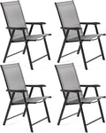 Yaheetech Patio Dining Chairs Set of 4 Outdoor Folding Lawn Chairs, folds flat by Unknown