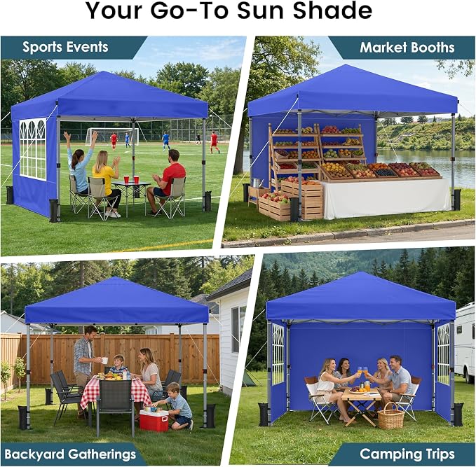 Raynesys 10x10ft Pop Up Canopy Tent - Image 7