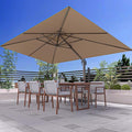 10' X 13' Outdoor Patio Umbrella Large Rectangle Cantilever Umbrella Heavy Duty by ORYNTREX