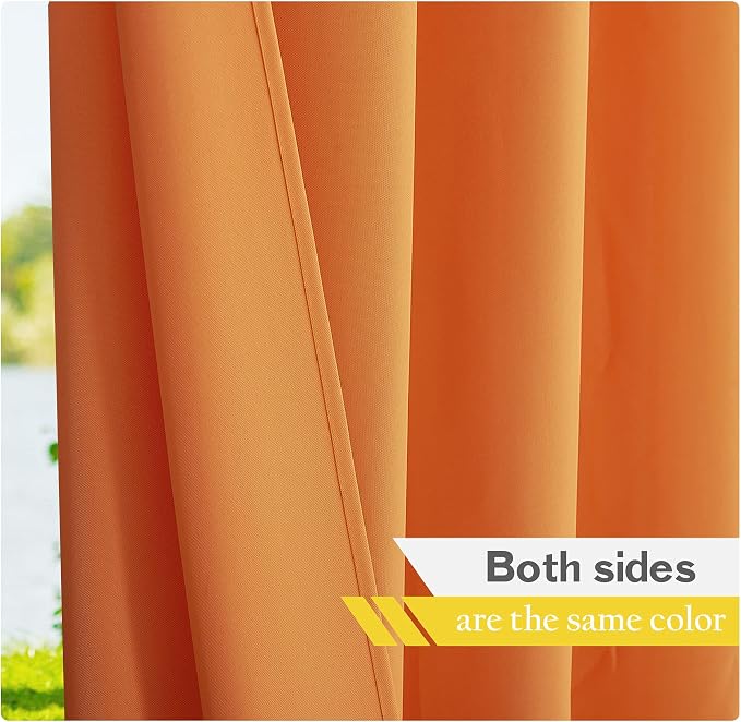 NICETOWN Canvas Outdoor Curtains Decor 95" Long - Image 4