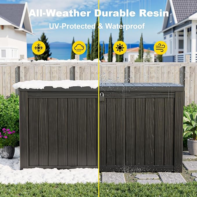 180 Gal Waterproof Outdoor Storage Box UV Resistant Deck Box | Extra-large - Image 7