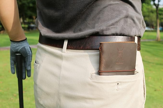 Handy Picks Leather Golf Log Book, Handmade n Refillable, Golf Log n Yardage Book Included