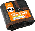 90% Shading Rate 12'x16' Black Shade Cloth, UV Resistant Durable Mesh Tarp by EASTARP