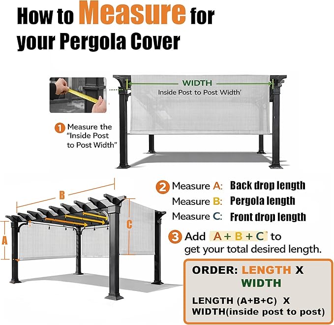 Alion Home Waterproof Pergola Cover - Image 2