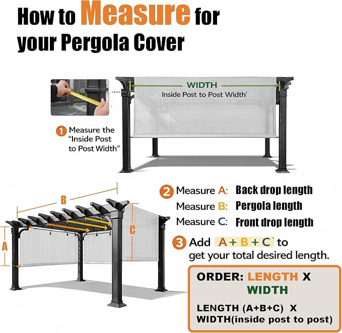 Alion Home Waterproof Pergola Cover - Image 2