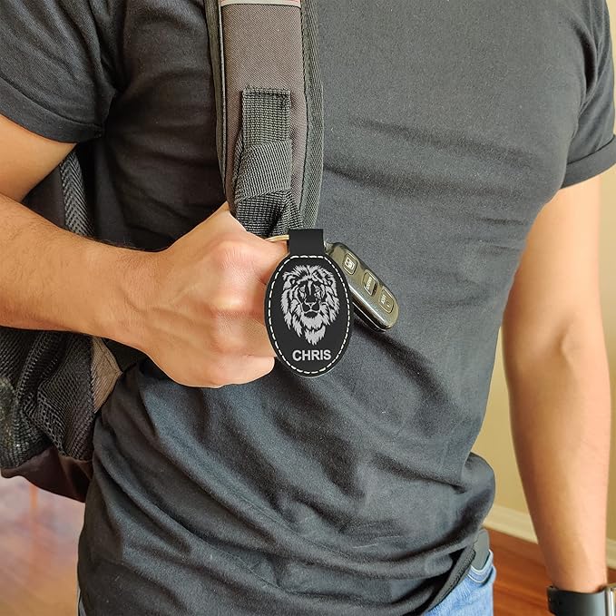 LaserGram Oval Keychain, Water Polo, Personalized Engraving Included