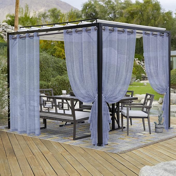 LORDTEX Burlap Linen Look Outdoor Curtain by LORDTEX