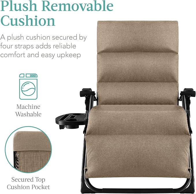 Best Choice Products Oversized Zero Gravity Chair, Folding Outdoor Patio - Image 4