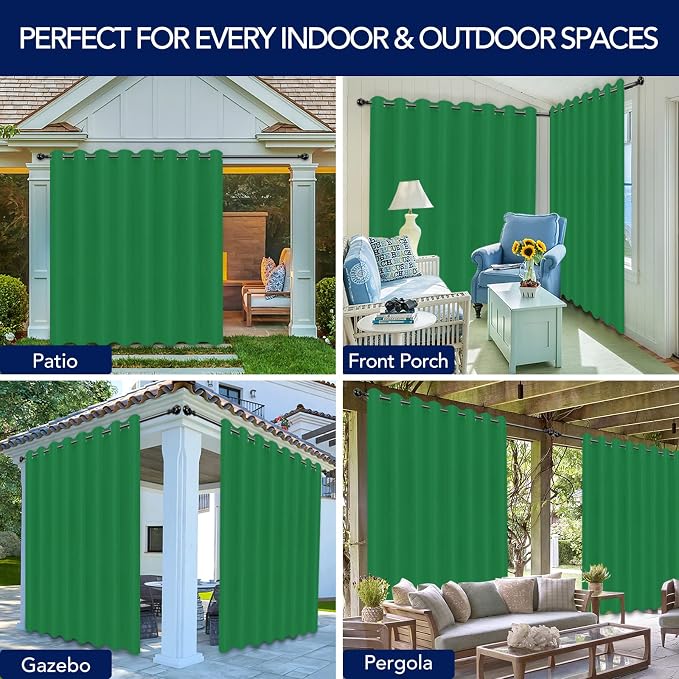PureFit Outdoor Curtains for Patio Waterproof Weatherproof Outside Curtains | - Image 5
