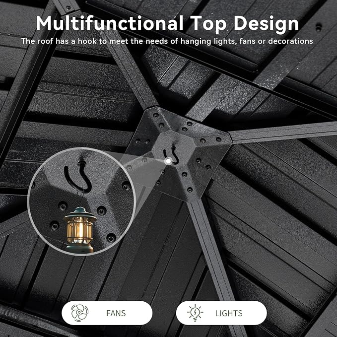 Aoxun Gazebo 8x8 Hardtop Gazebo - Image 8