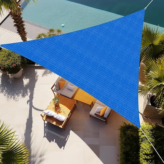 Shade&Beyond Custom Sun Shade Sail 15'x18'x23.4' Triangle Sun Sail Shades Patio by ShadeBeyond