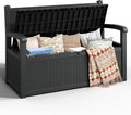 80 Gallon Outdoor Storage Bench, Resin Outside Storage Box by Unknown