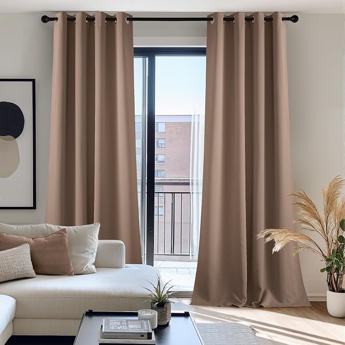 NICETOWN Curtain for Living Room 108 inches Long, UV Blocking Thermal Curtains - Image 7