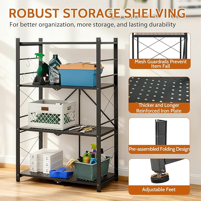 4 Tier Greenhouse Shelving Unit, Plant Stand, 1 Pack, No Assembly Required - Image 5