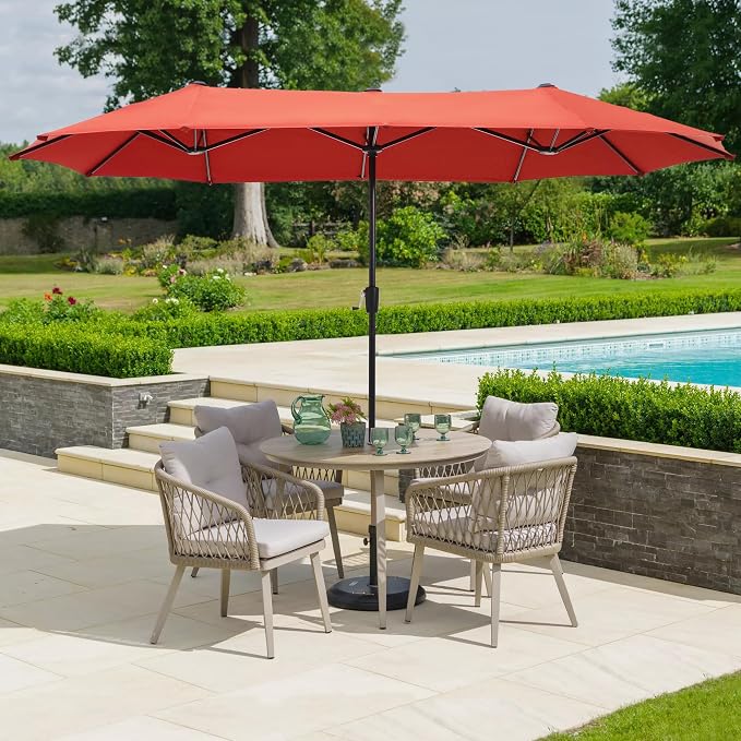 13 ft Large Double-Sided Patio Umbrella, Outdoor Umbrella, Market Umbrella - Image 2