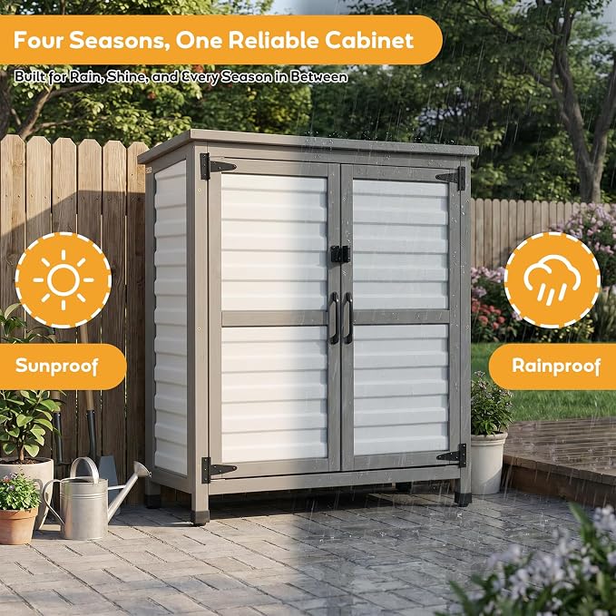 PetsCosset Weatherproof Outdoor Storage Cabinet - Image 7