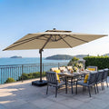 10x13 FT Patio Cantilever Umbrella by VEGOND