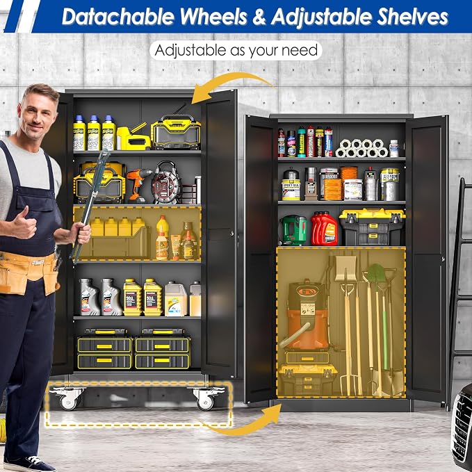 GAIOUS Metal Garage Storage Cabinet - Image 3