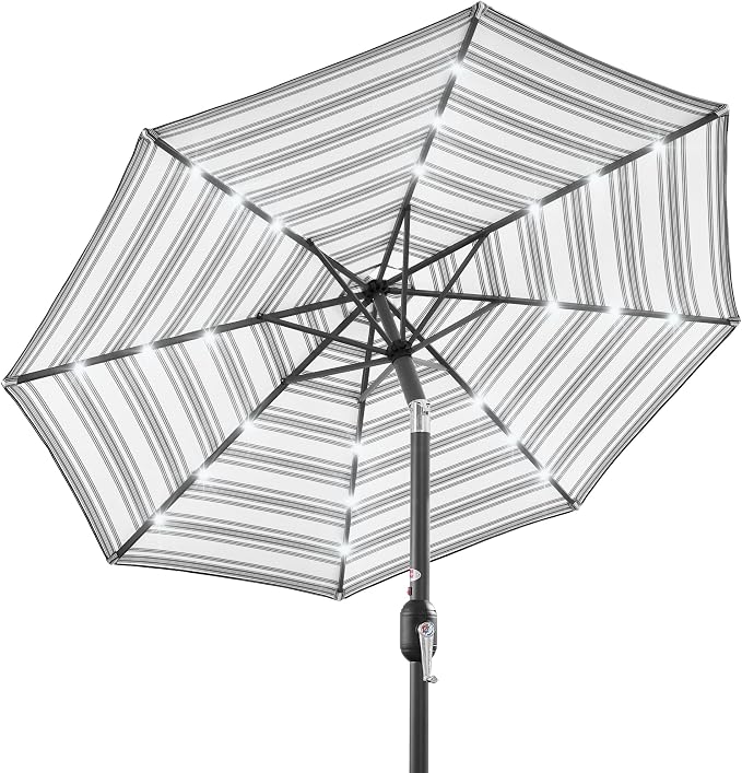 Best Choice Products 10ft Solar Polyester LED Lighted Patio Umbrella w/Tilt by Unknown