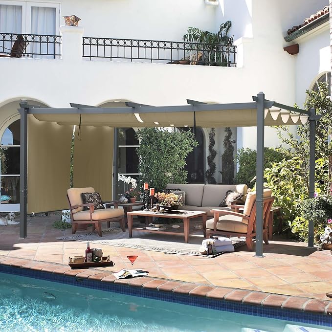 12 x 14 ft Outdoor Pergola by Aoodor