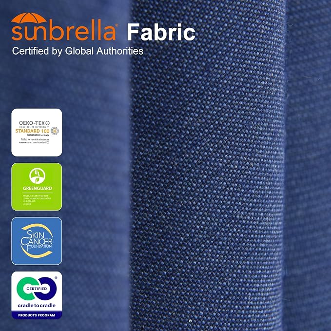 PURPLE LEAF Sunbrella Patio Umbrella 12FT Offset Umbrella Spectrum Indigo | - Image 3