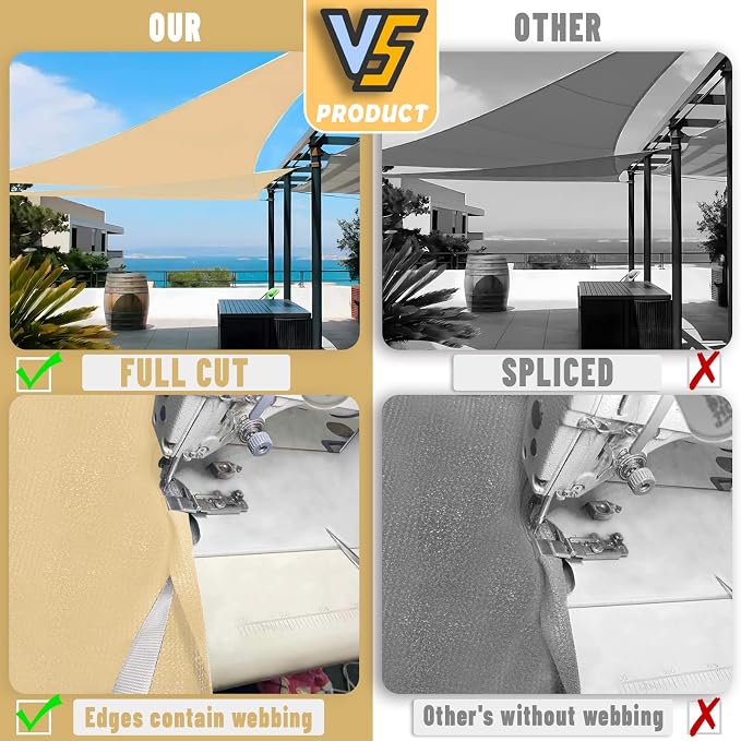 LOVE STORY Custom Size 6' x 6' x 6' Sun Shade Sail - Image 7