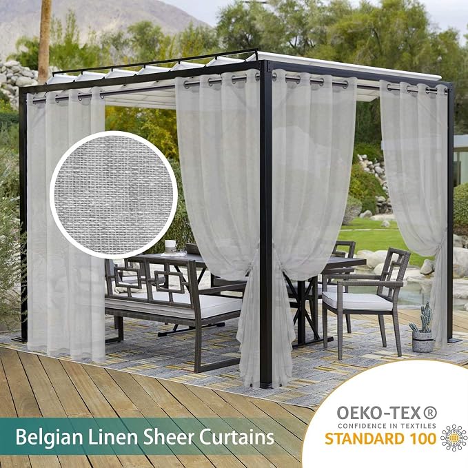 LORDTEX Burlap Linen Look Outdoor Curtain - Image 6