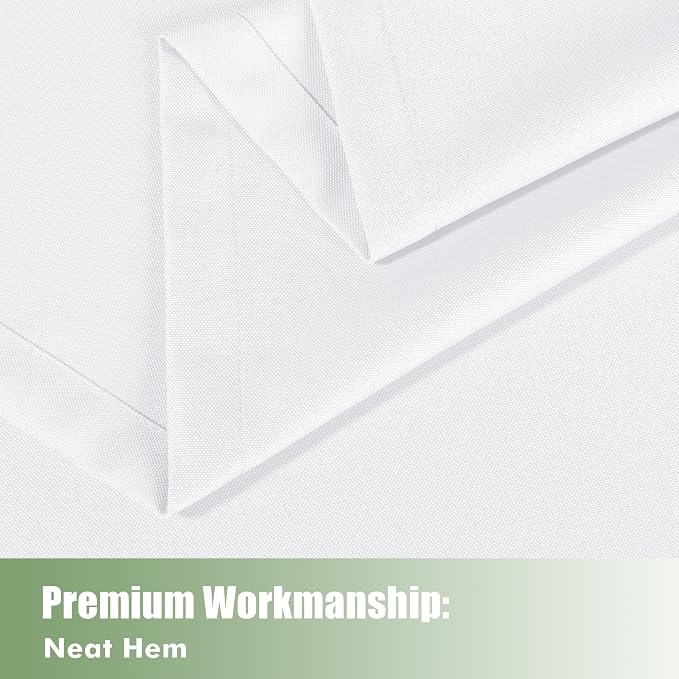 HolidayIdeas Outdoor Curtains for Patio Waterproof 6 Pcs 54x95 Inch White | - Image 5