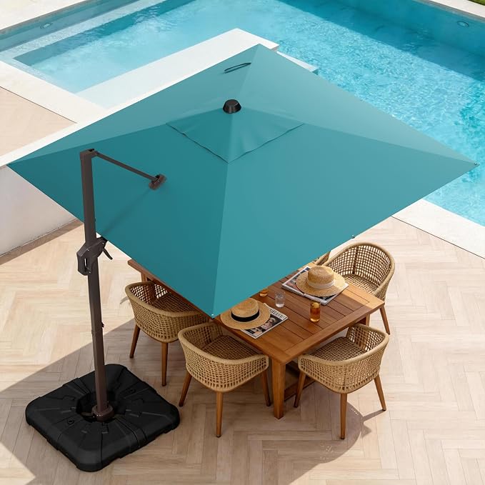 10' X 10' Patio Umbrella Cantilever Outdoor Rectangle Umbrella - Image 9